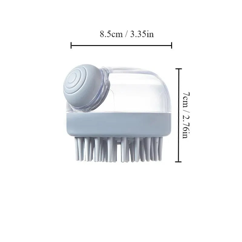 Pet Bath Brush Soft Silicone With Shampoo Dispenser