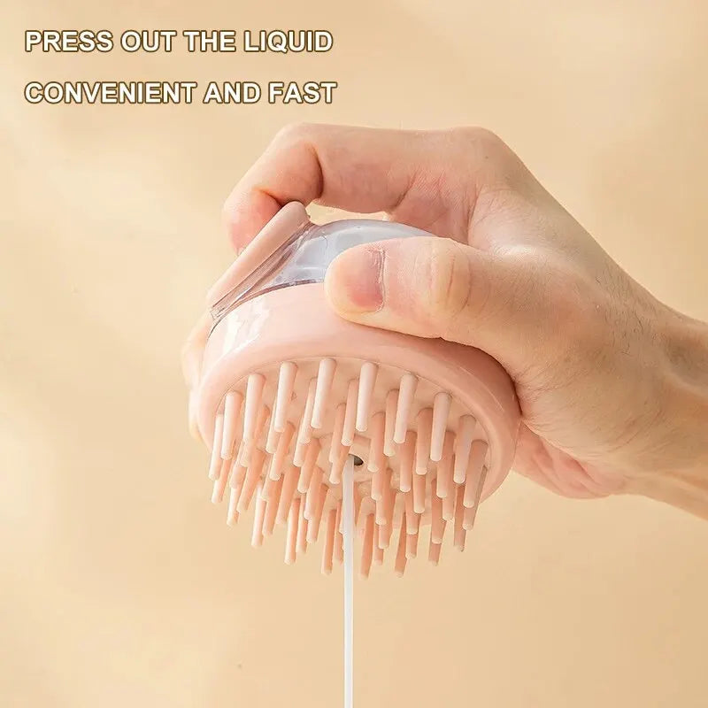 Pet Bath Brush Soft Silicone With Shampoo Dispenser