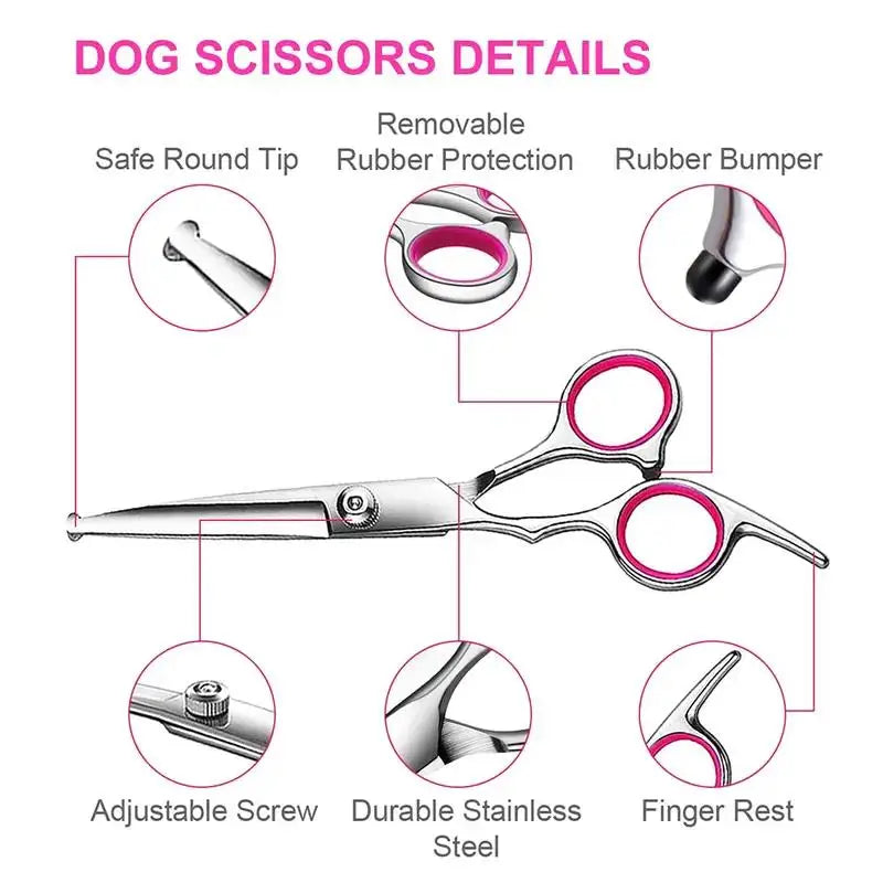 Titanium-Coated Grooming Scissors Set