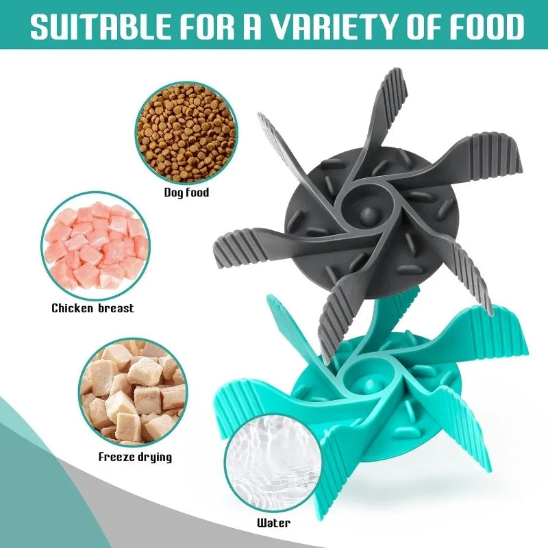 Suction Cup Slow-Feed Pet Bowl