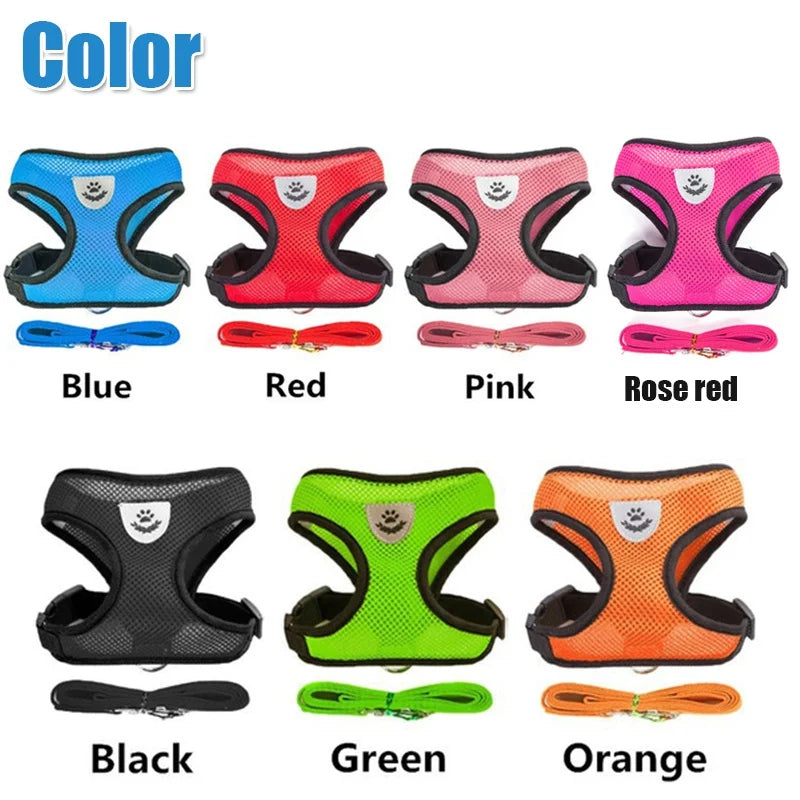 Adjustable Cat & Dog Harness with Leash
