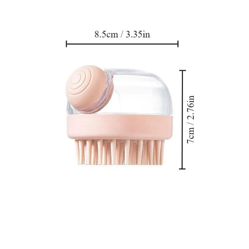 Pet Bath Brush Soft Silicone With Shampoo Dispenser